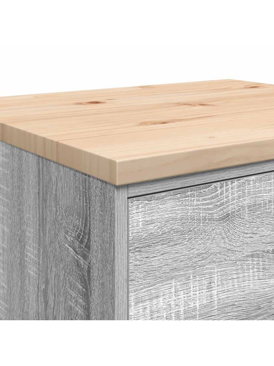 Autotallin säilytyskaappi harmaa sonoma 60x51x85 cm täysi mänty