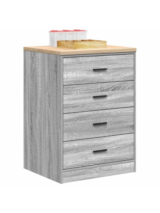 Autotallin säilytyskaappi harmaa sonoma 60x51x85 cm täysi mänty