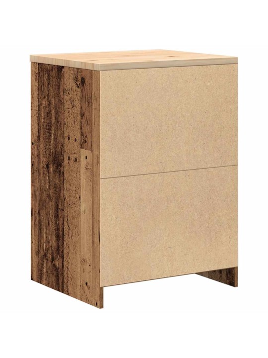 Autotallin säilytyskaappi vanha puu 60x51x85 cm täysi mänty
