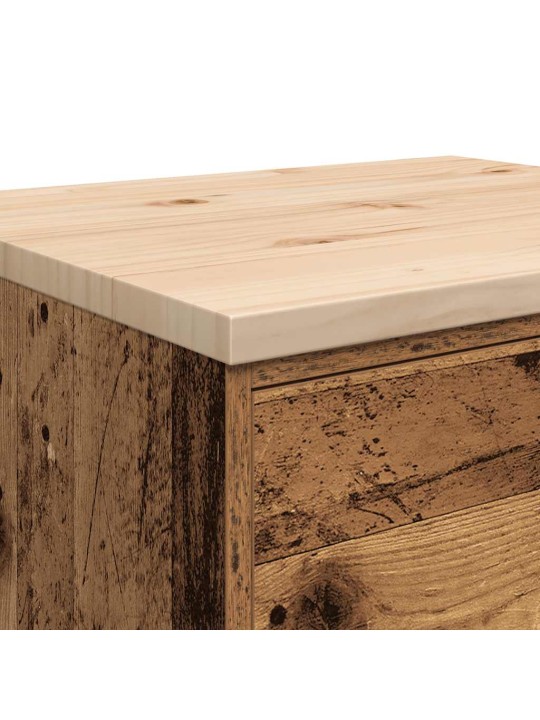 Autotallin säilytyskaappi vanha puu 60x51x85 cm täysi mänty