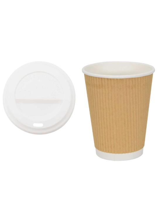 Paperiset kahvikupit kansilla 1000 kpl 16oz 400ml