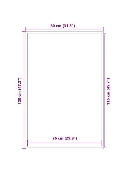 Ovimatto sininen 80x120 cm