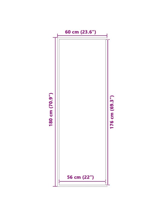 Ovimatto ruskea 60x180 cm