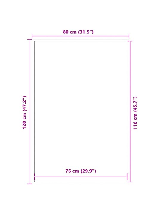 Ovimatto ruskea 80x120 cm