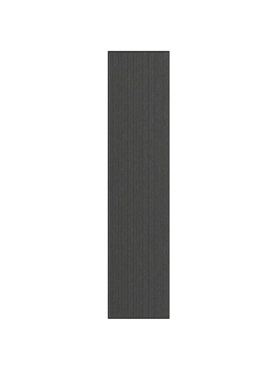 Ovimatto raidallinen musta ja harmaa 115x500 cm