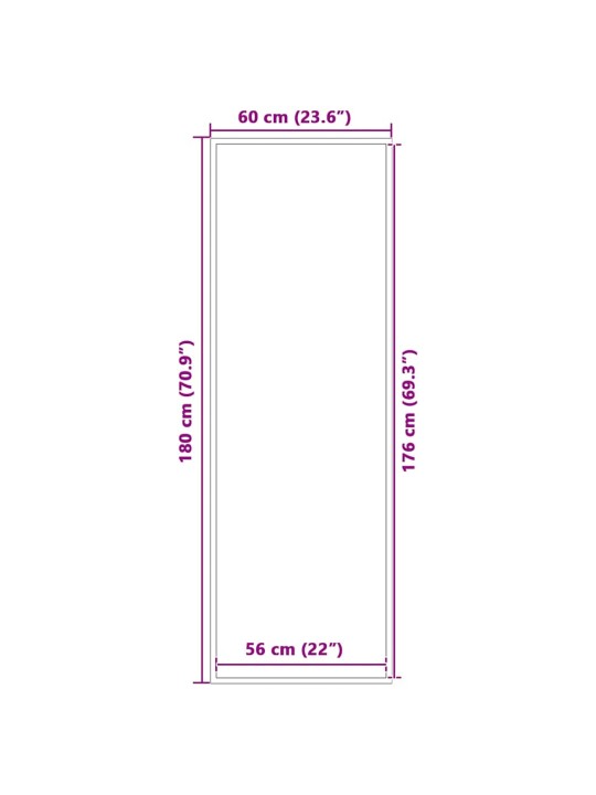 Ovimatto ruskea 60x180 cm