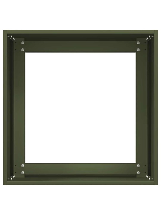 Kukkalaatikko oliivinvihreä 40x40x40 cm kylmävalssattu teräs