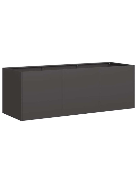 Kukkalaatikko musta 120x40x40 cm kylmävalssattu teräs
