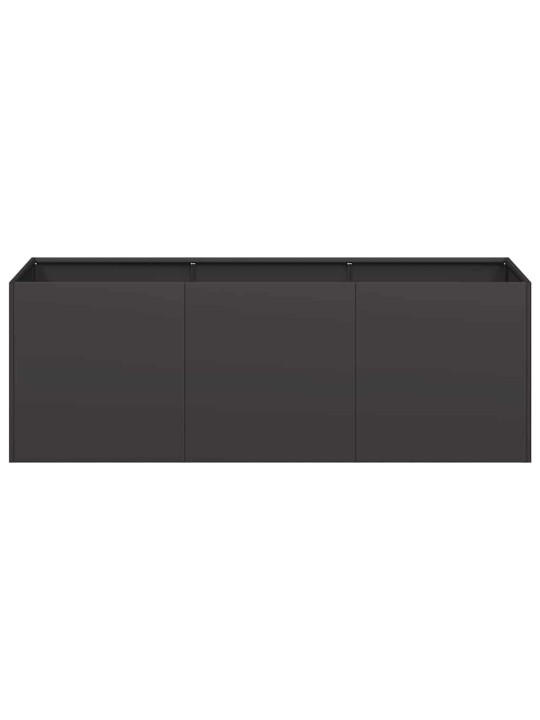 Kukkalaatikko musta 120x40x40 cm kylmävalssattu teräs