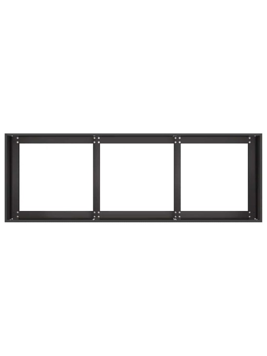 Kukkalaatikko musta 120x40x40 cm kylmävalssattu teräs