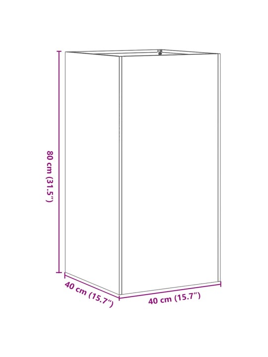 Kylvökone musta 40x40x80 cm kylmävalssattu teräs