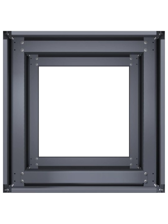 Kukkalaatikko antrasiitti 40x40x80 cm kylmävalssattu teräs
