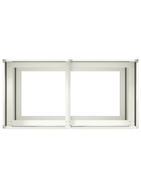 Kukkalaatikko valkoinen 80x40x80 cm kylmävalssattu teräs