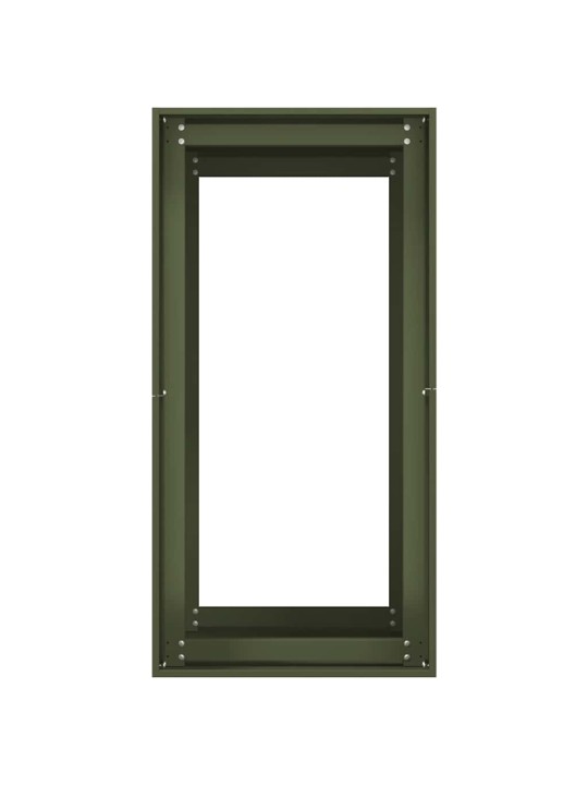 Kukkalaatikko oliivinvihreä 40x80x80 cm teräs