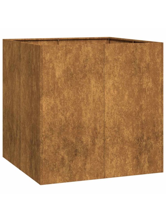 Kukkalaatikko ruoste 80x80x80 cm säänkestävä teräs