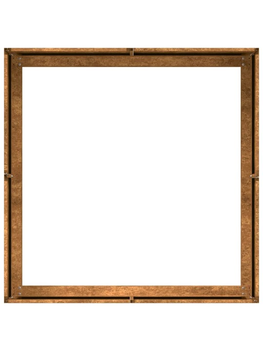Kukkalaatikko ruoste 80x80x30 cm säänkestävä teräs