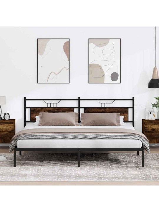 Sängynrunko ilman patjaa savutammi 200x200 cm tekninen puu
