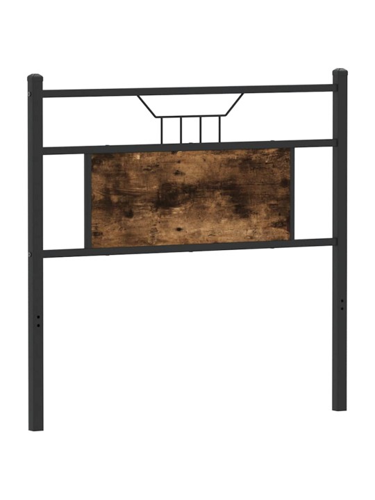 Sängynpääty savutammi 90 cm tekninen puu ja teräs
