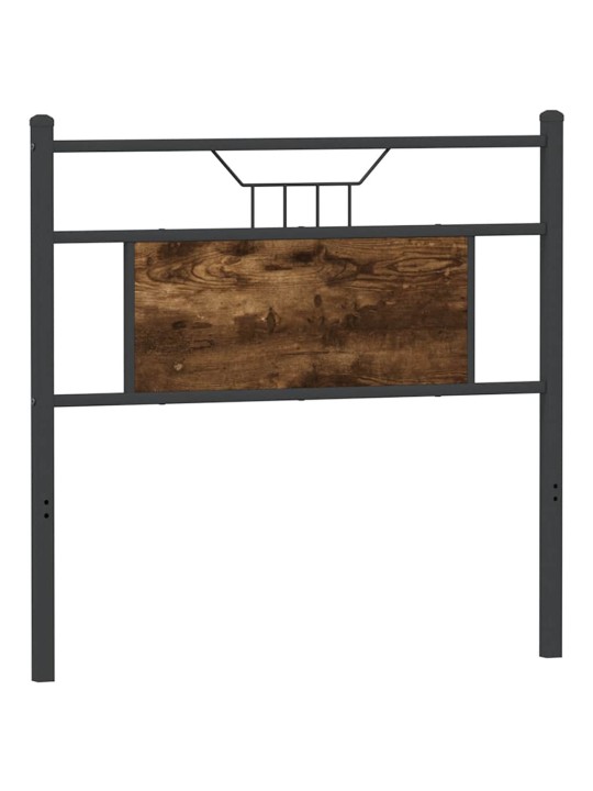 Sängynpääty savutammi 90 cm tekninen puu ja teräs