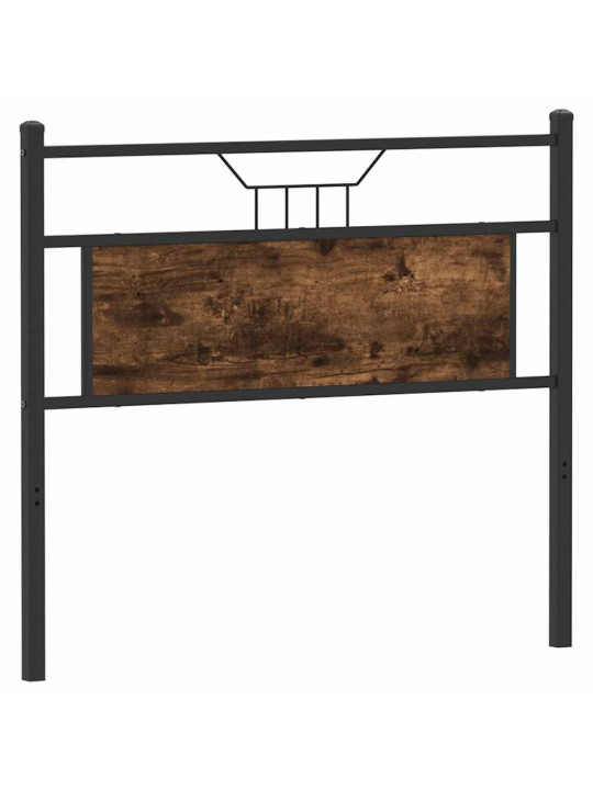 Sängynpääty savutammi 107 cm tekninen puu ja teräs