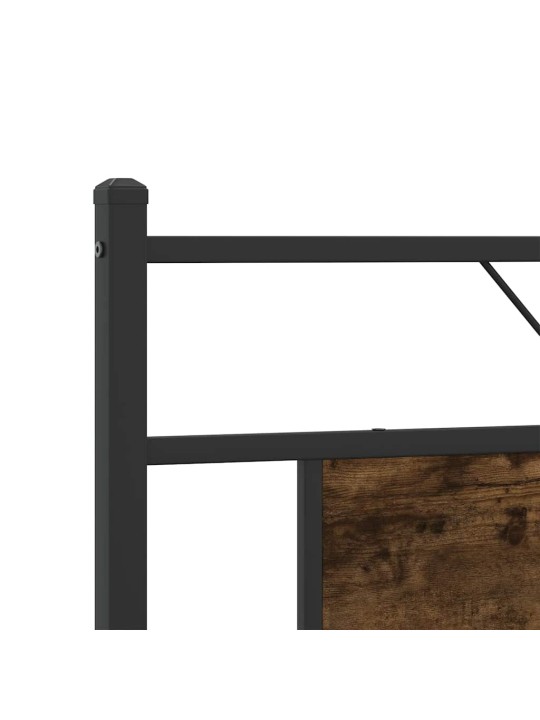 Sängynpääty savutammi 180 cm tekninen puu ja teräs
