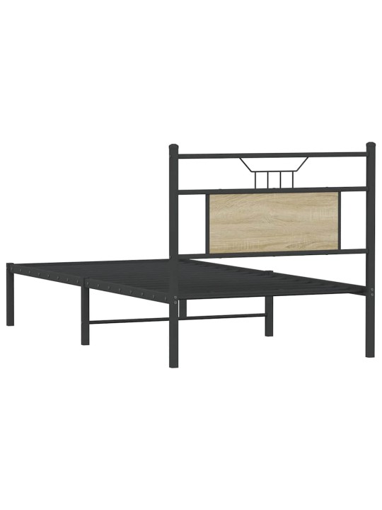 Sängynrunko ilman patjaa sonoma-tammi 75x190 cm tekninen puu