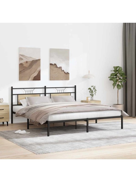 Sängynrunko ilman patjaa sonoma tammi 160x200 cm tekninen puu