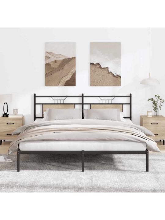 Sängynrunko ilman patjaa sonoma tammi 160x200 cm tekninen puu