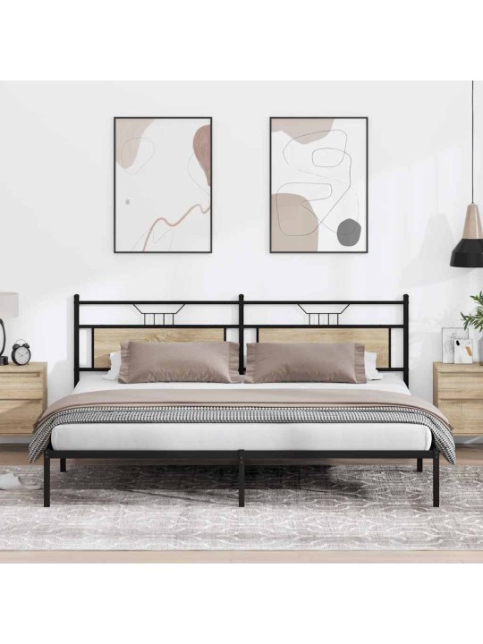 Sängynrunko ilman patjaa sonoma tammi 200x200 cm tekninen puu