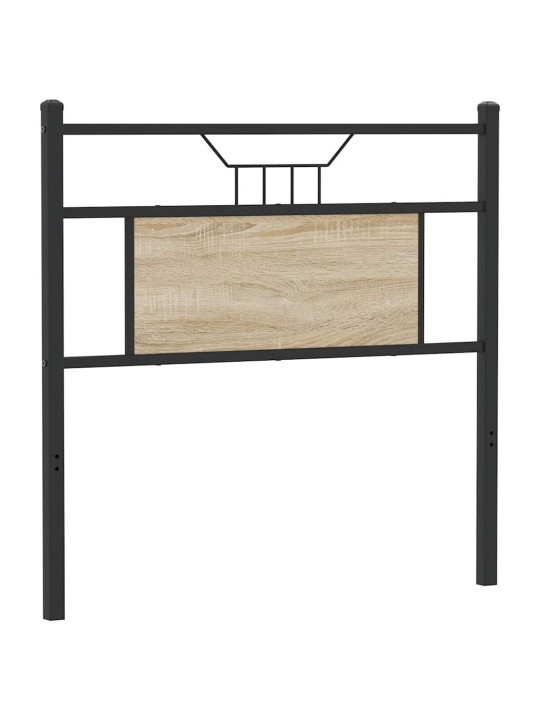 Sängynpääty sonoma-tammi 75 cm tekninen puu ja teräs