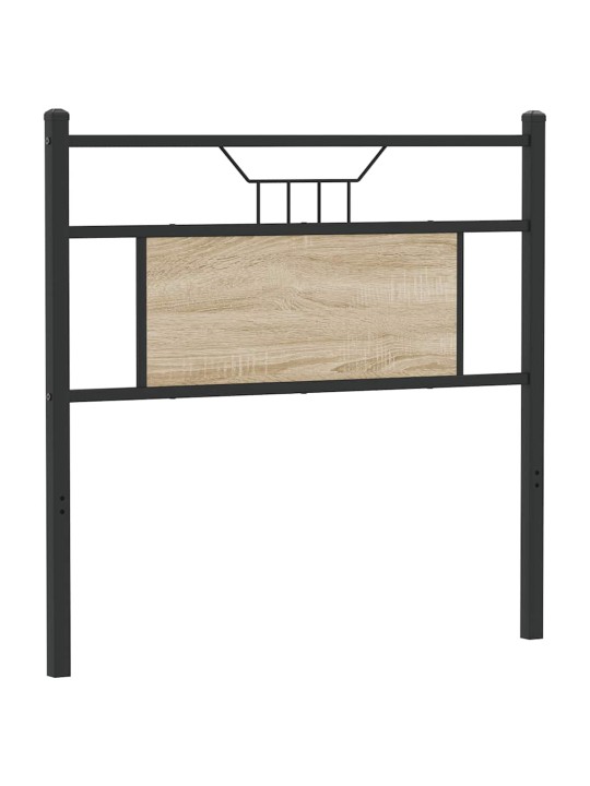 Sängynpääty sonoma-tammi 75 cm tekninen puu ja teräs