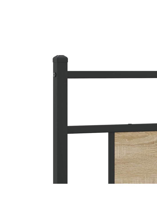 Sängynpääty sonoma-tammi 80 cm tekninen puu ja teräs
