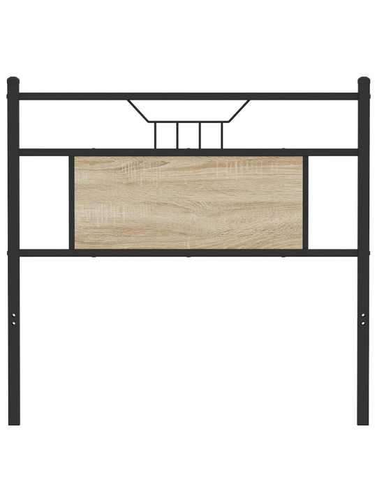 Sängynpääty sonoma-tammi 90 cm tekninen puu ja teräs