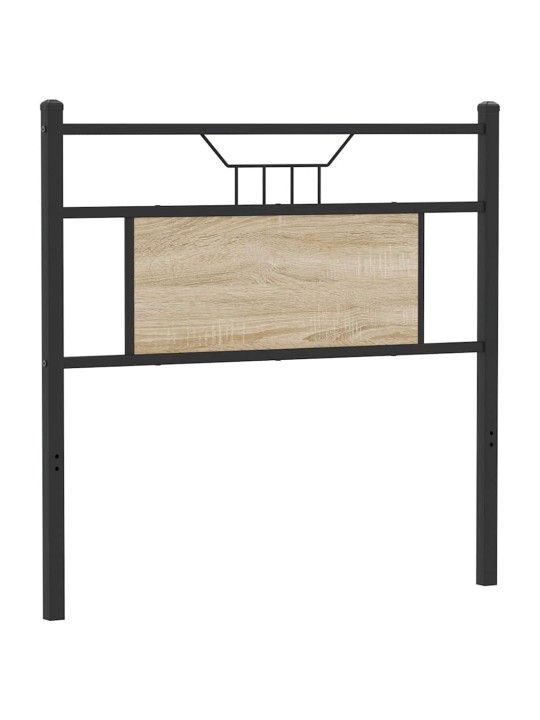 Sängynpääty sonoma-tammi 90 cm tekninen puu ja teräs