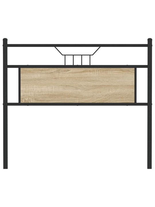 Sängynpääty sonoma-tammi 107 cm tekninen puu ja teräs
