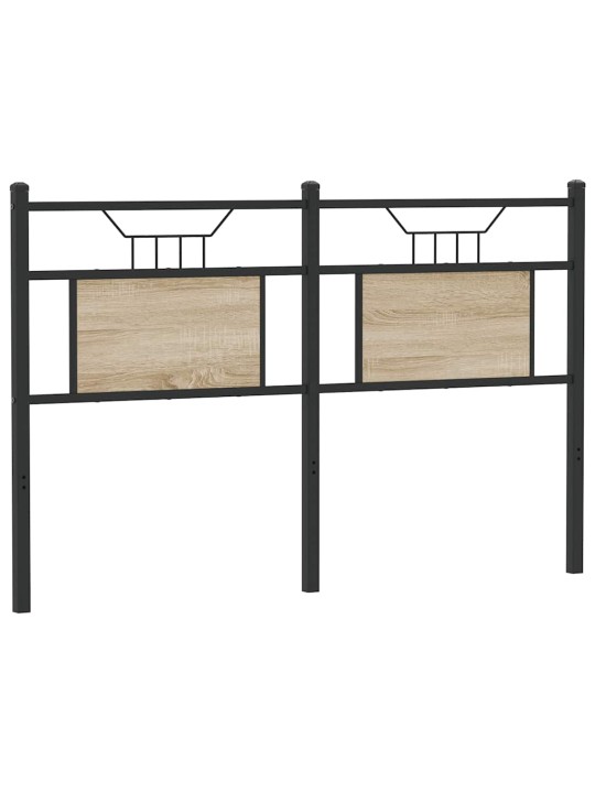 Sängynpääty sonoma-tammi 137 cm tekninen puu ja teräs