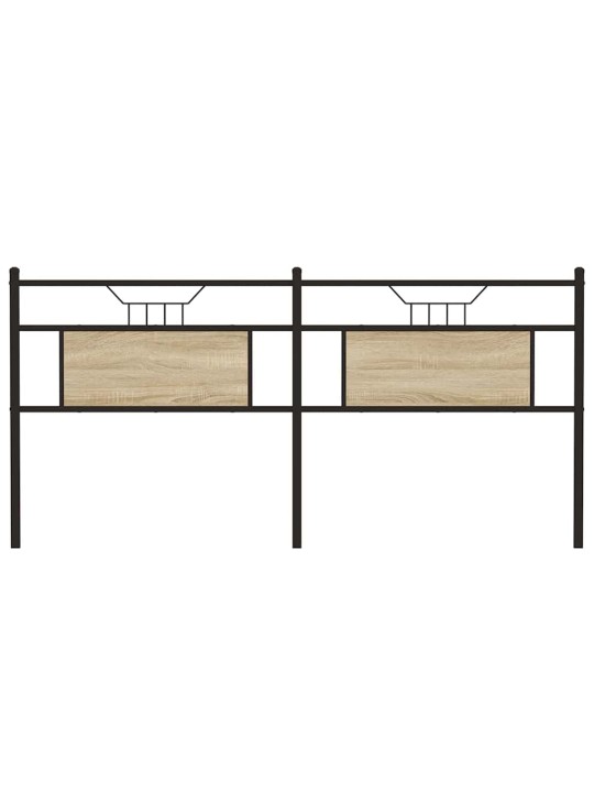 Sängynpääty sonoma-tammi 160 cm tekninen puu ja teräs