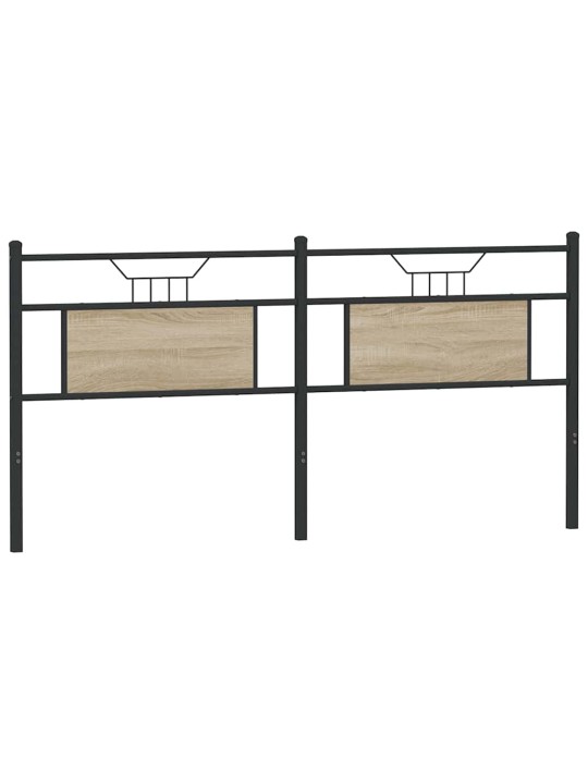 Sängynpääty sonoma-tammi 160 cm tekninen puu ja teräs