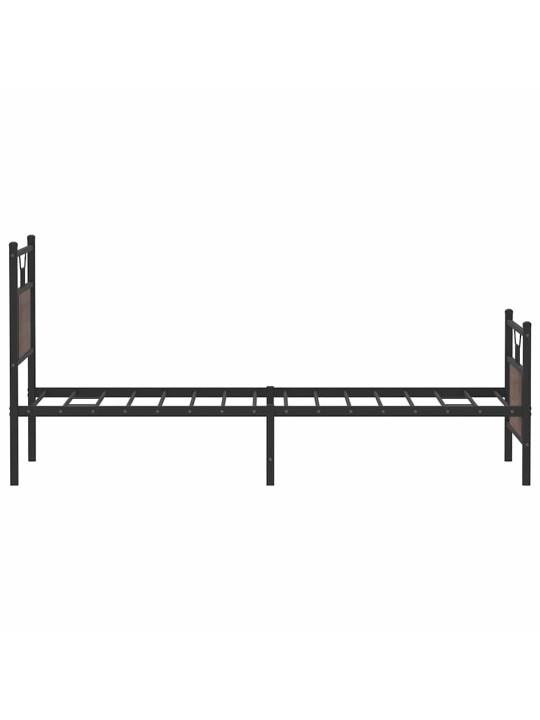 Sängynrunko ilman patjaa ruskea tammi 75x190 cm tekninen puu