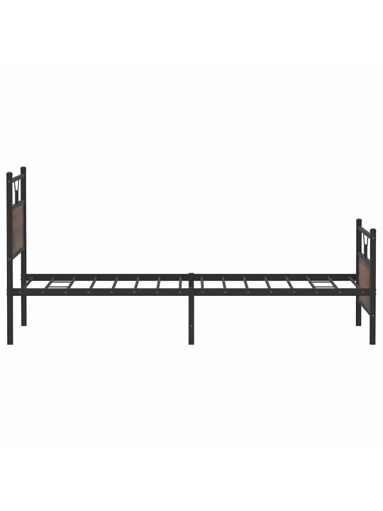 Sängynrunko ilman patjaa ruskea tammi 100x200 cm tekninen puu
