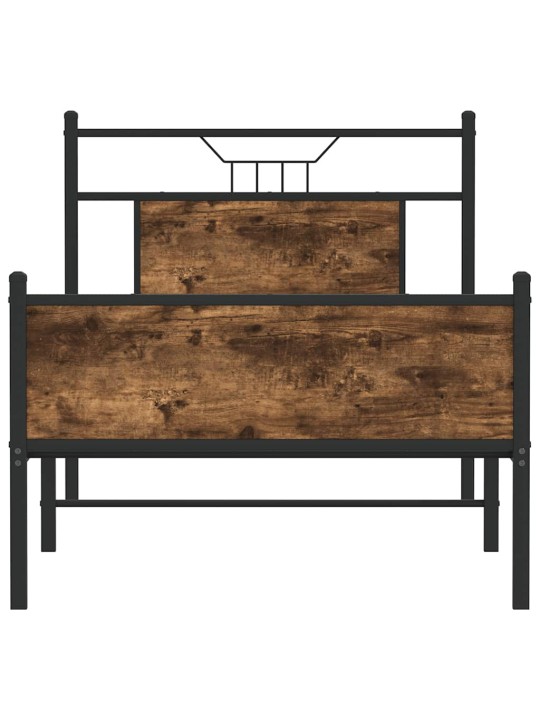 Sängynrunko ilman patjaa savutammi 75x190 cm tekninen puu