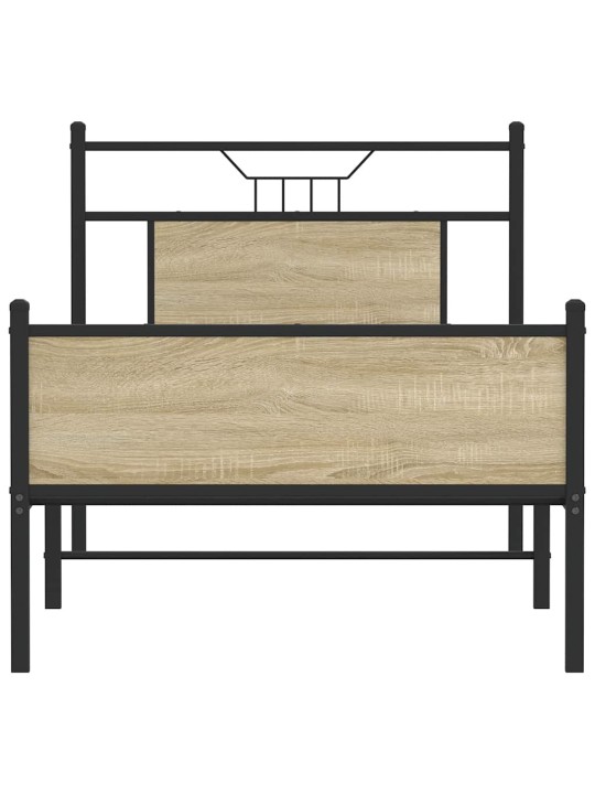 Sängynrunko ilman patjaa sonoma-tammi 75x190 cm tekninen puu