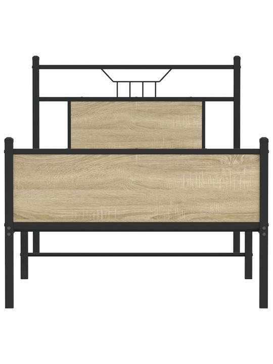 Sängynrunko ilman patjaa sonoma-tammi 80x200 cm tekninen puu