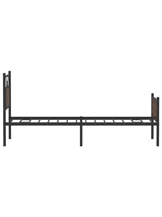Sängynrunko ilman patjaa ruskea tammi 80x200 cm tekninen puu