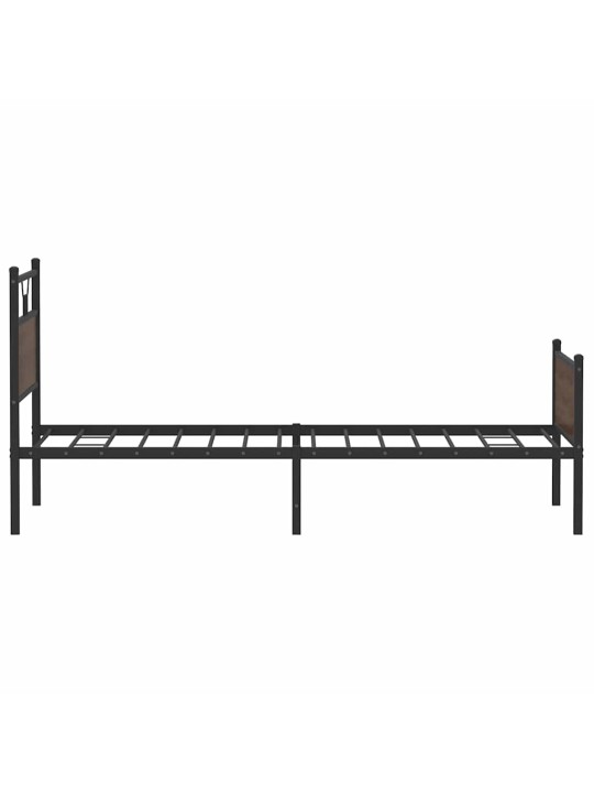 Sängynrunko ilman patjaa ruskea tammi 100x200 cm tekninen puu