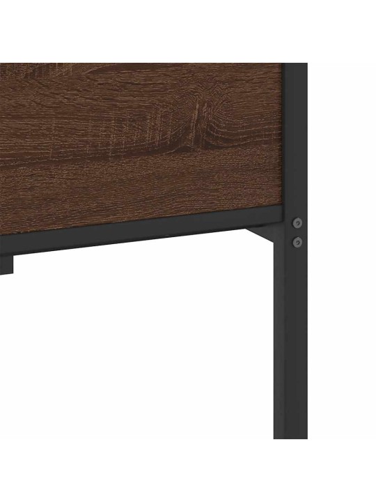 Sängynrunko ilman patjaa ruskea tammi 100x200 cm tekninen puu