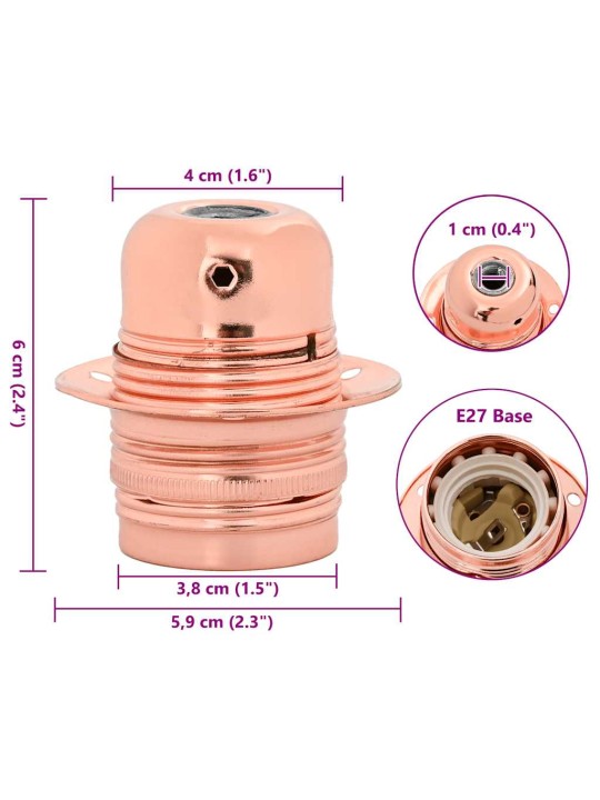 Lampuntelineet 2 kpl rose gold e27