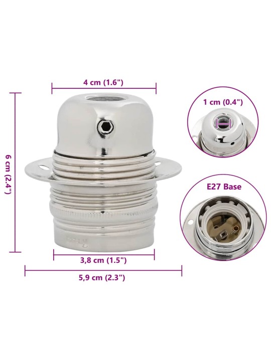 Lampuntelineet 2 kpl satin nickel e27
