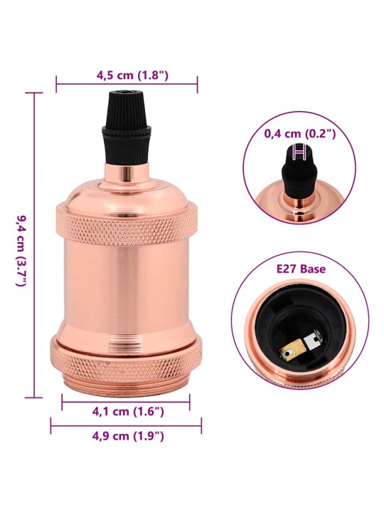 Lampuntelineet 2 kpl rose gold e27