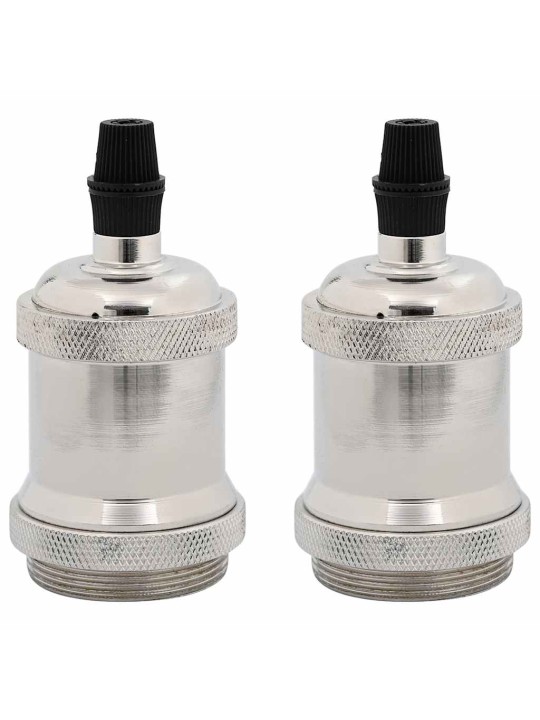 Lampuntelineet 2 kpl satin nickel e27